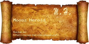 Moosz Herold névjegykártya
